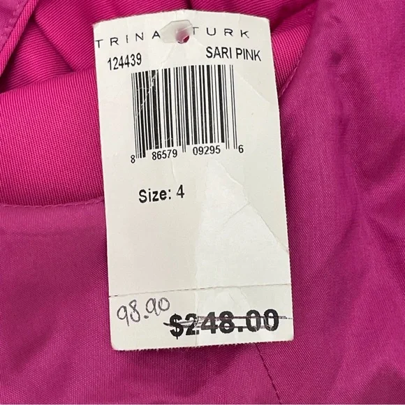 Trina Turk Kiran Sari Pink Dress NWT Size 4 - Picture 8 of 9